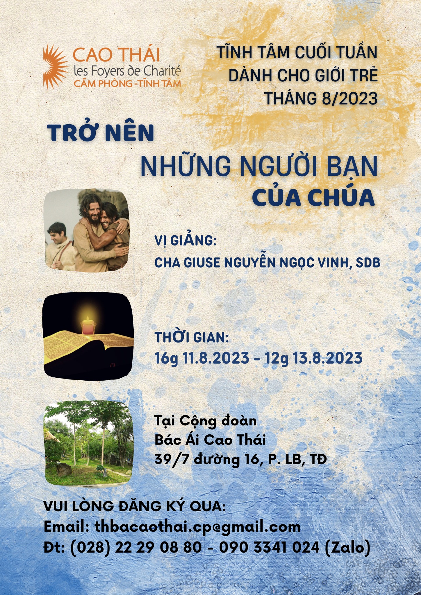 Tĩnh Tâm Cuối Tuần, ngày 11.08.2023 - 13.08.2023