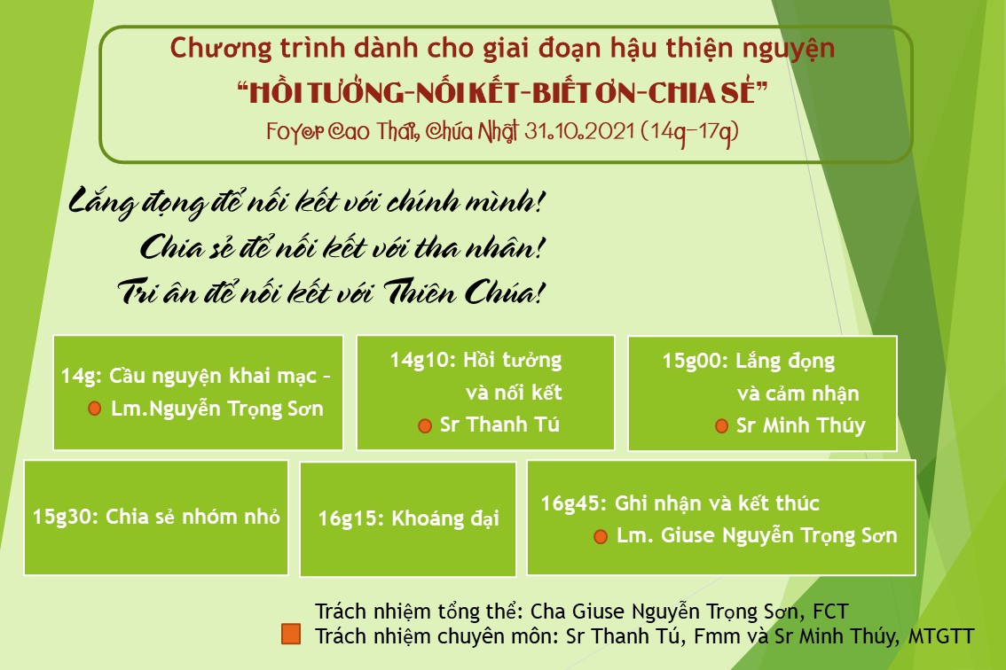 Hồi tưởng - Nối kết - Biết ơn - Chia sẻ