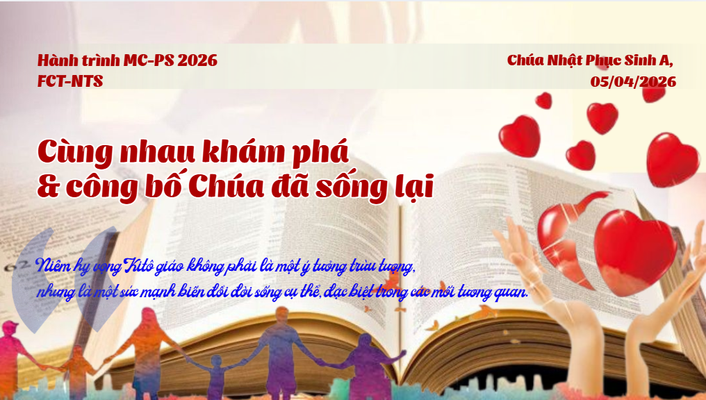 Hành Trình Mùa Chay - Phục Sinh: Cùng nhau khám phá và công bố Chúa đã sống lại - Chúa Nhật Phục Sinh A, 05/04/2026