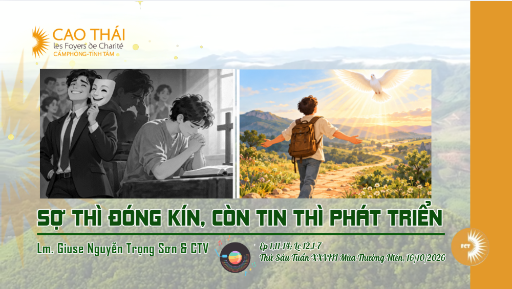Sợ thì đóng kín, còn tin thì phát triển - Thứ Sáu Tuần XXVIII Mùa Thường Niên