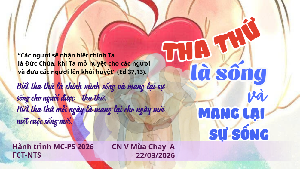 Tha thứ là sống và mang lại sự sống - Chúa Nhật V Mùa Chay A, 22/03/2026