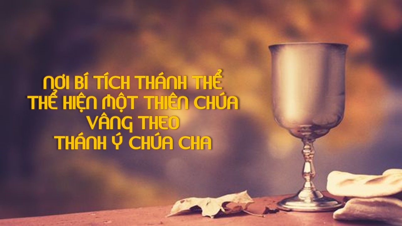 Sống Thánh Thể - Một Thiên Chúa vâng theo thánh ý Chúa Cha - Lm. Giuse Nguyễn Trọng Sơn