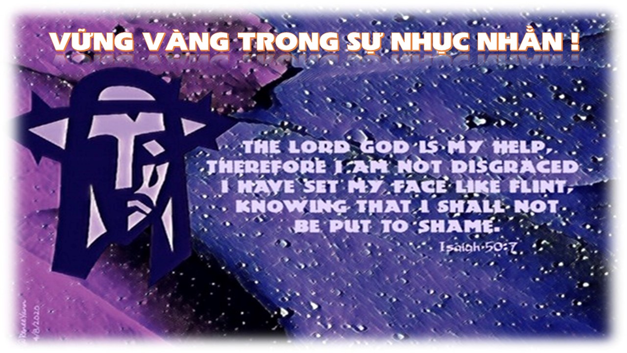 Vững vàng trong sự nhục nhằn !  Thứ Tư Tuần Thánh